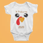 Turkey Face Thanksgiving Baby Bodysuit/Onesie/ Tshirt