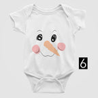 Snowman Face Christmas Baby Bodysuit/Onesie