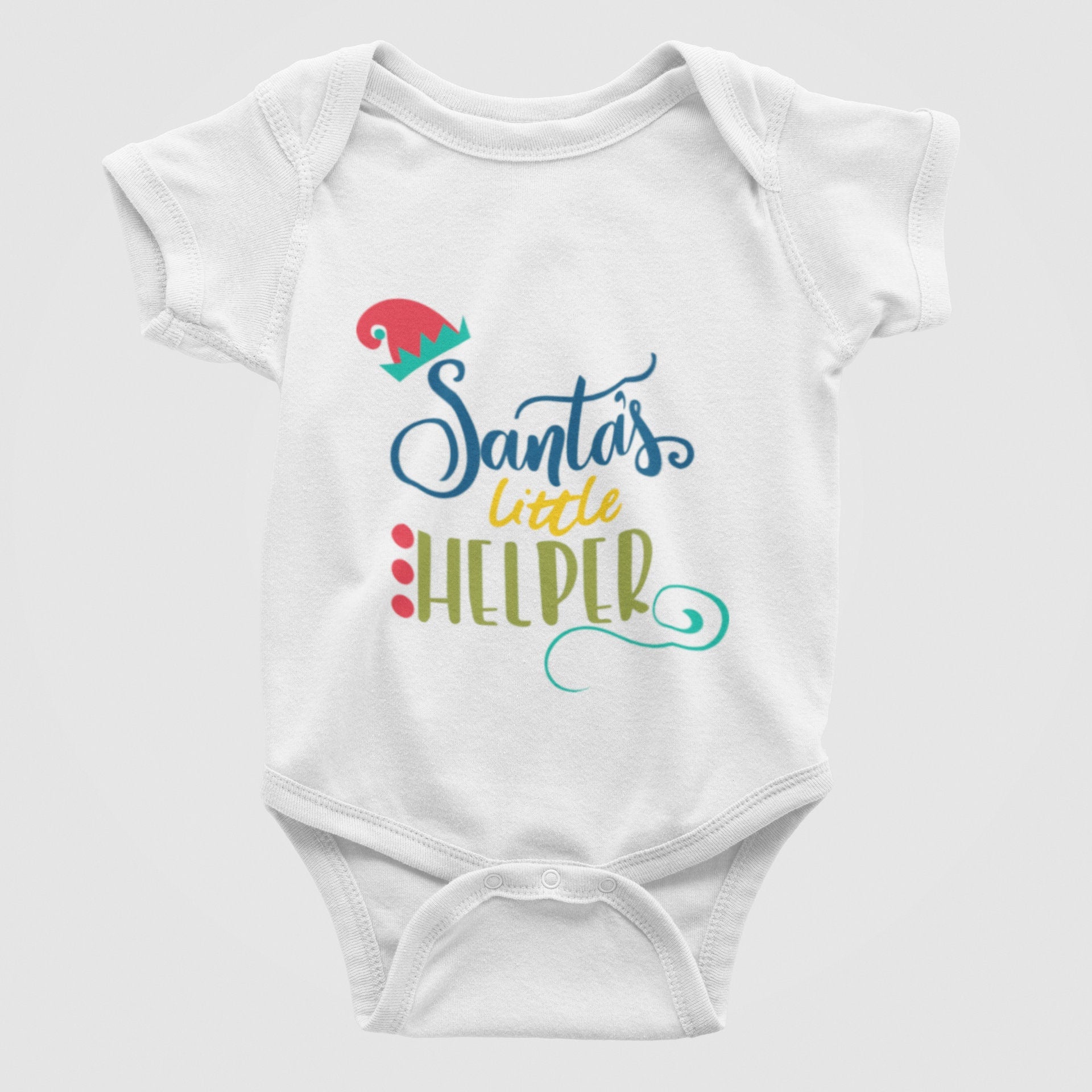 Santa's Little Helper Christmas Baby Bodysuit/ Onesie