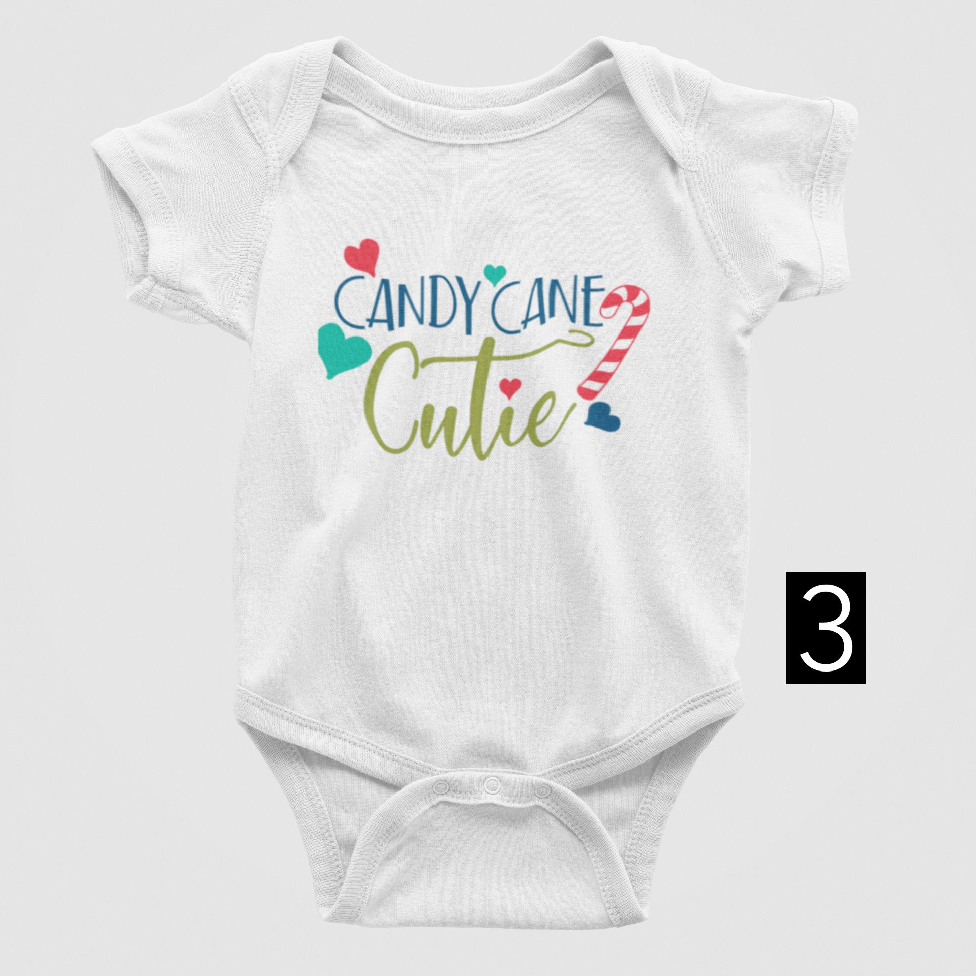 Candy Cane Cutie Christmas Baby Bodysuit/ Onesie