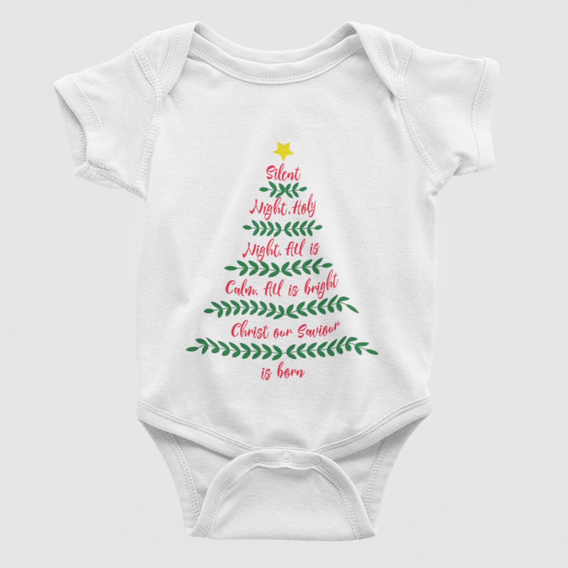 Christmas Tree Christmas Baby Bodysuit/ Onesie