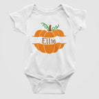 Pumpkin Monogram Halloween Baby Bodysuit/Onesie