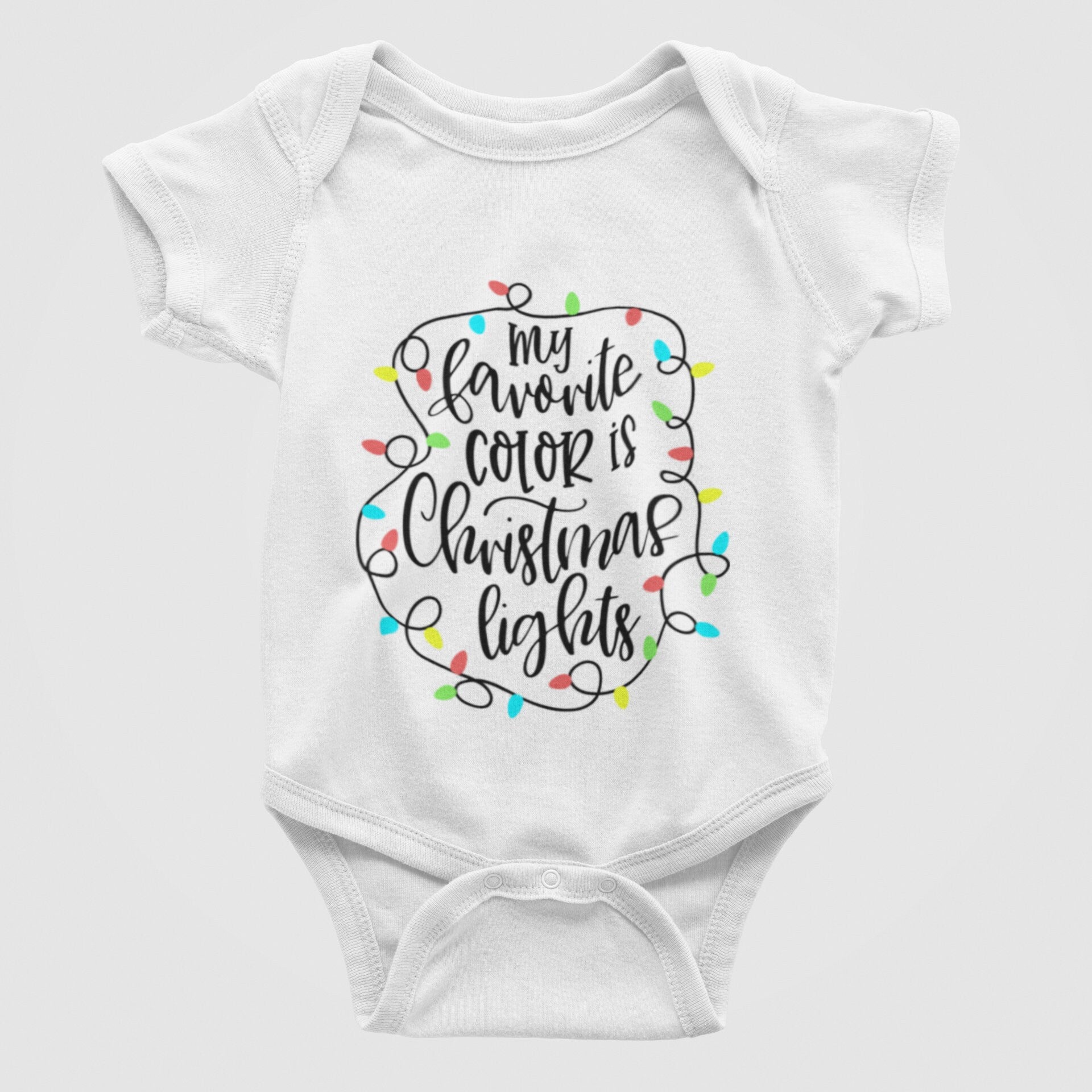 Christmas Lights Baby Bodysuit/ Onesie
