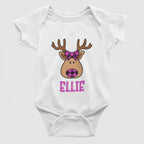 Reindeer Plaid Christmas Baby Bodysuit/ Onesie