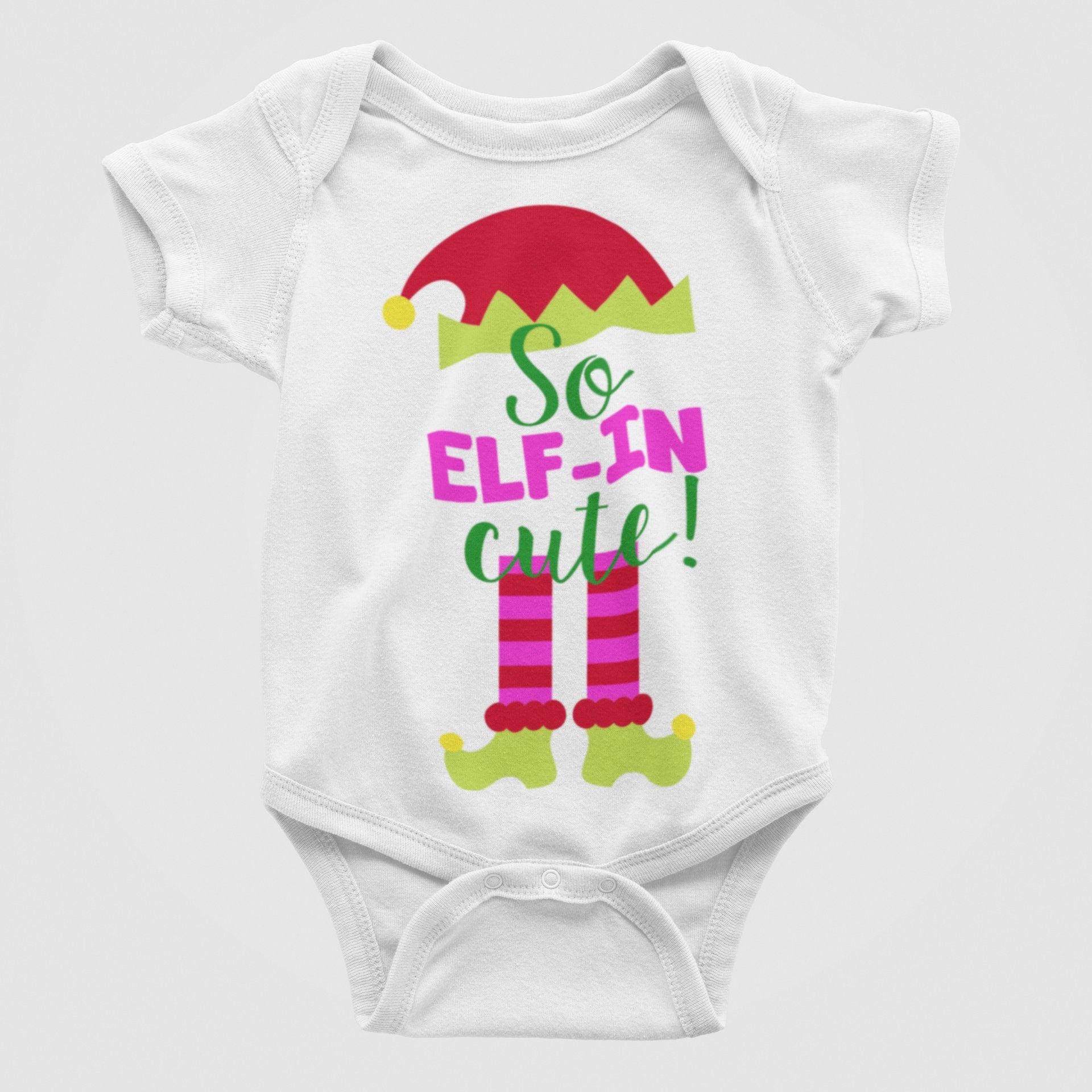 Elf Christmas Gerber Onesie® Personalized Baby Bodysuit