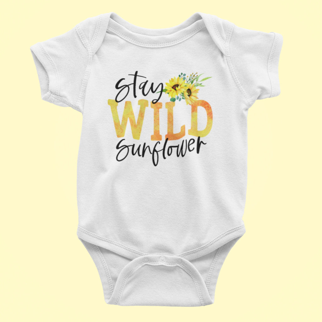 Stay Wild Sunflower Baby Bodysuit/ Onesie