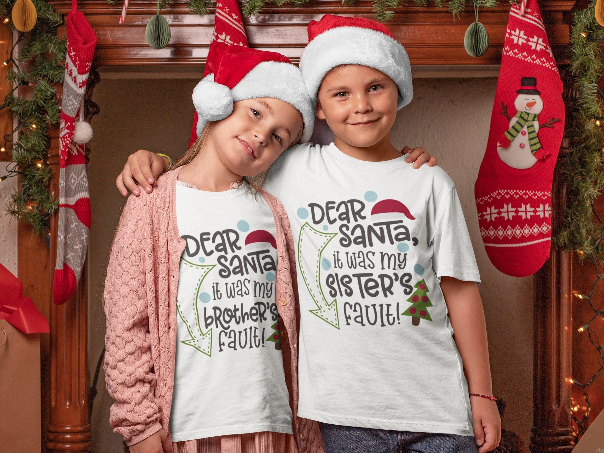 Dear Santa, It was my sister's fault... Kids and Toddler Christmas Shirt