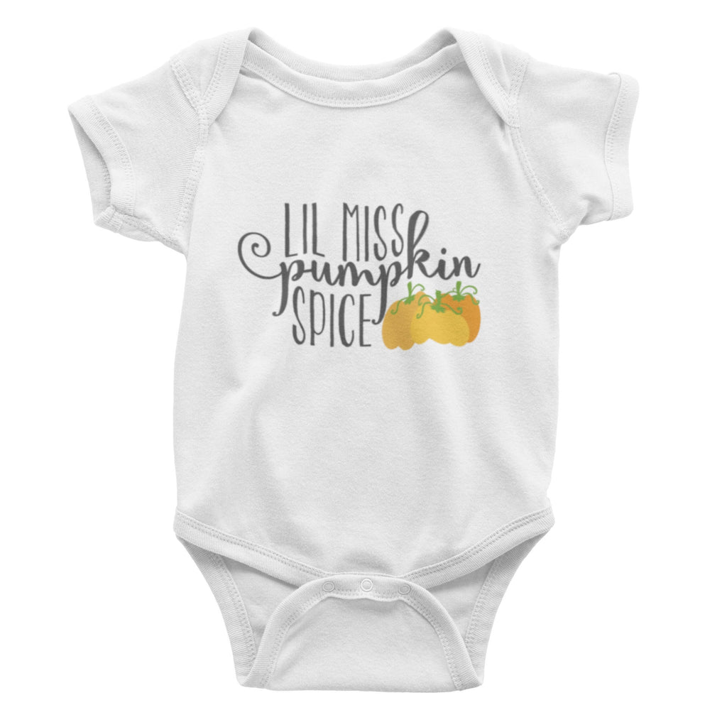 Lil Miss Pumpkin Spice Fall Baby Bodysuit/Onesie