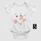 Snowman Face Christmas Baby Bodysuit/Onesie