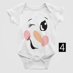 Snowman Face Christmas Baby Bodysuit/Onesie