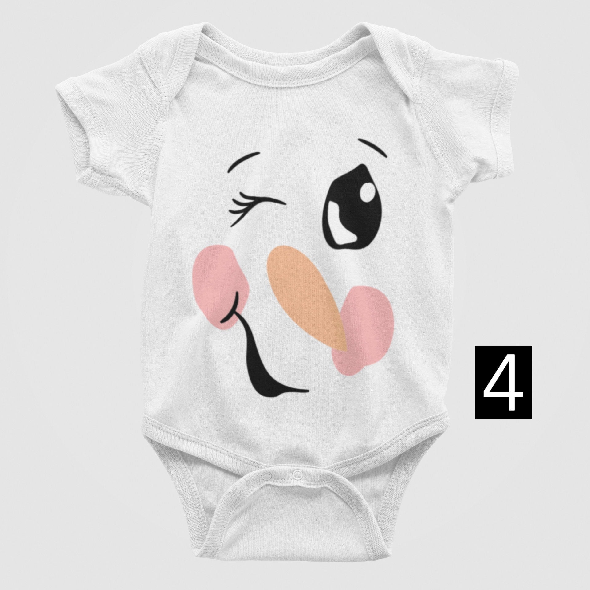 Snowman Face Christmas Baby Bodysuit/Onesie