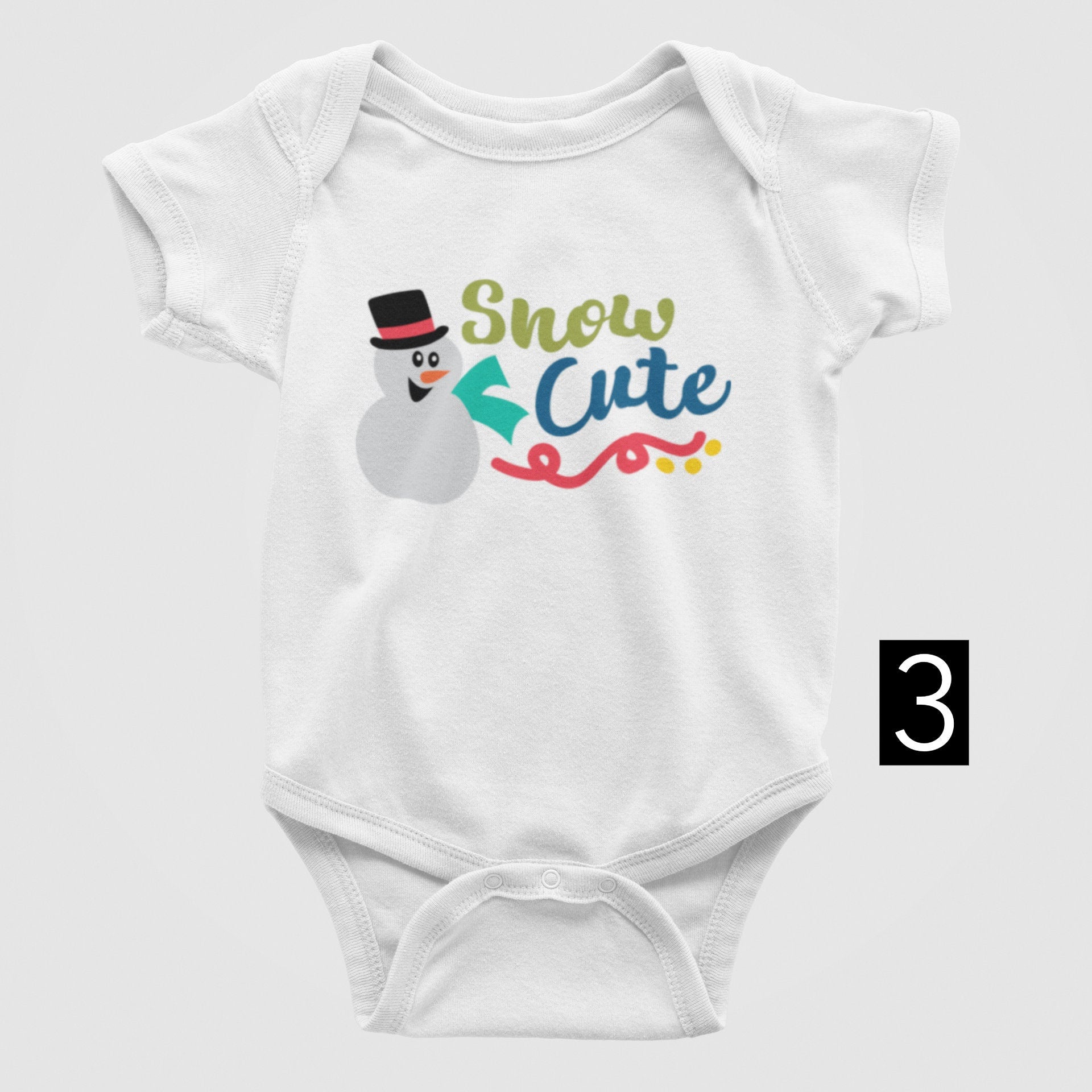 Snow Cute Christmas Baby Gerber Onesie