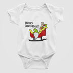 Gnome Christmas Sleigh Baby Bodysuit/ Onesie
