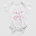 Snowflake Monogram Pink or Blue Christmas Baby Bodysuit/ Onesie