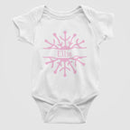 Snowflake Monogram Pink or Blue Christmas Baby Bodysuit/ Onesie
