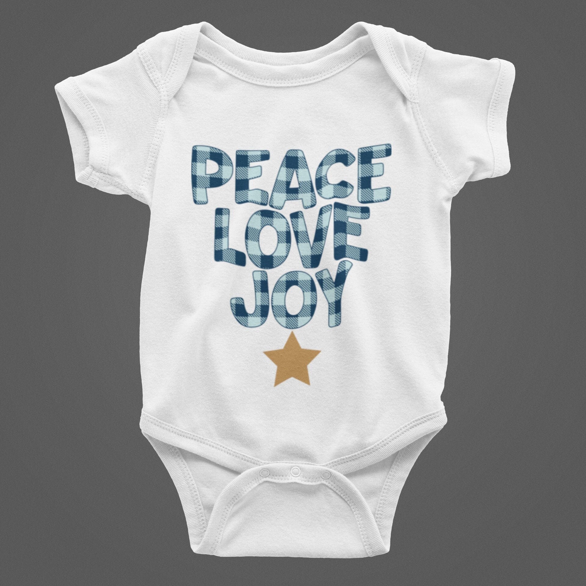 Plaid Baby Christmas Baby Bodysuit/ Onesie