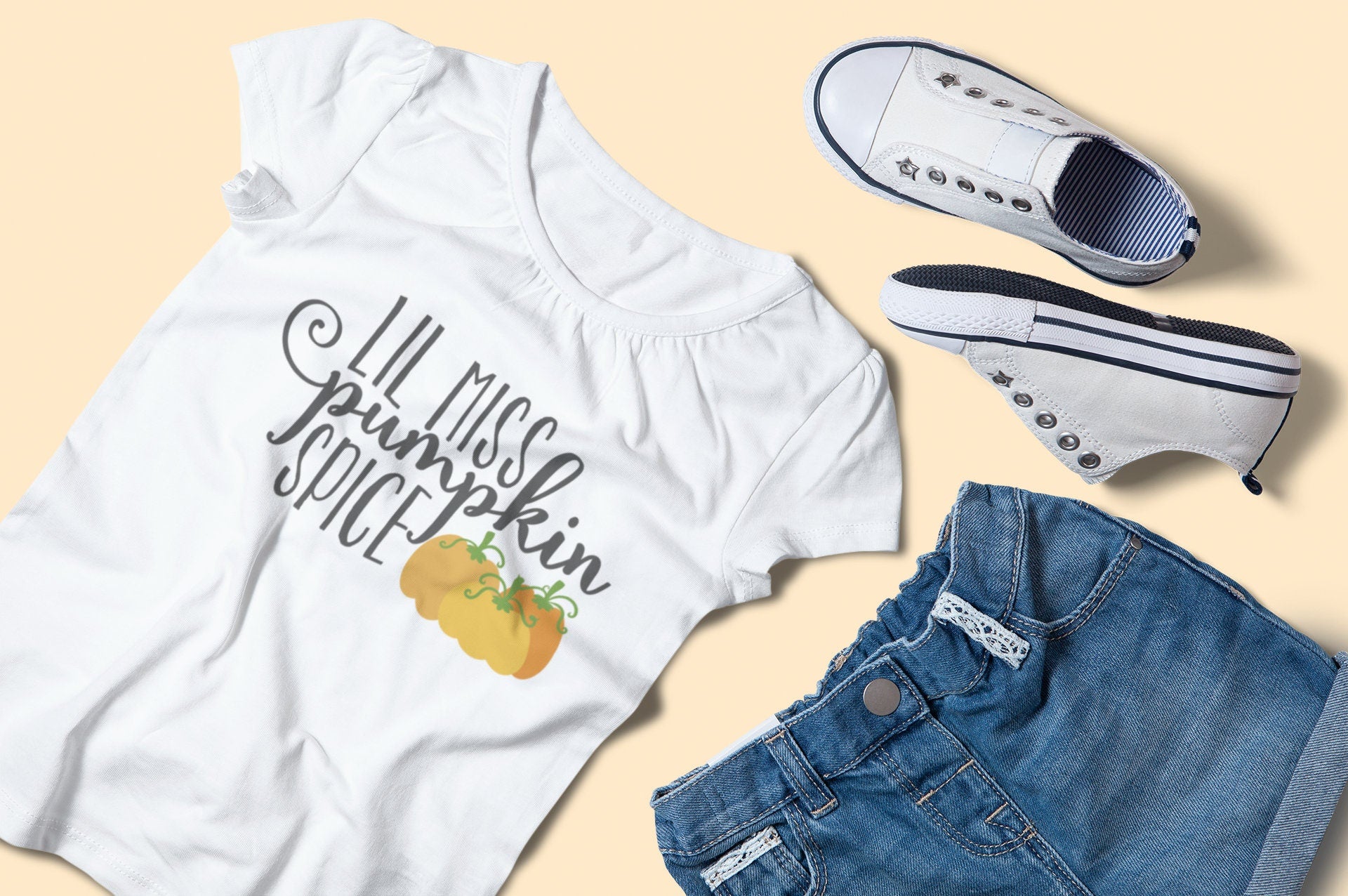 Little Miss Pumpkin Spice Halloween Fall kids and Toddler T-Shirt