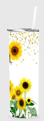 Sunflower 2 Personalized 20 oz skinny custom insulated Tumbler