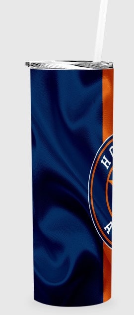Sports Team Astros Personalized 20 oz skinny Tumbler