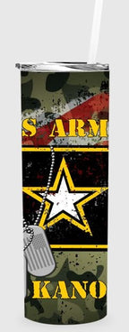 Army Personalized 20 oz skinny Tumbler