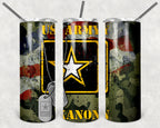 Army Personalized 20 oz skinny Tumbler
