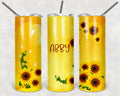 Sunflower Personalized 20 oz skinny Tumbler