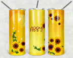 Sunflower Personalized 20 oz skinny Tumbler