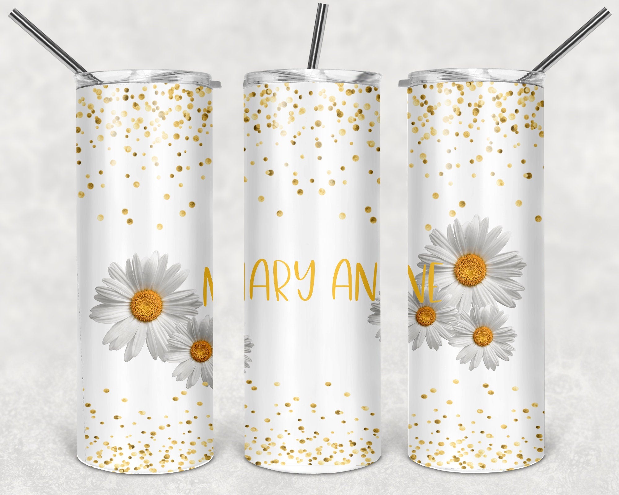 Daisy 2 Personalized 20 oz skinny Tumbler