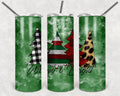 Merry and Bright Christmas Tree Christmas Personalized 20 oz skinny Tumbler