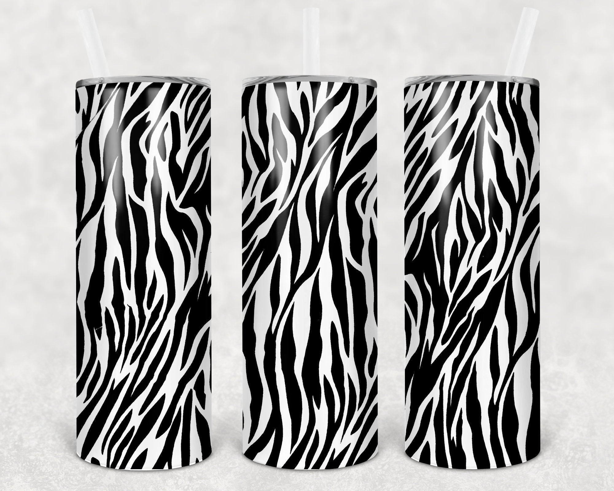 Animal Print - Leopard, Cheetah, Zebra Personalized 20 oz skinny Tumbler