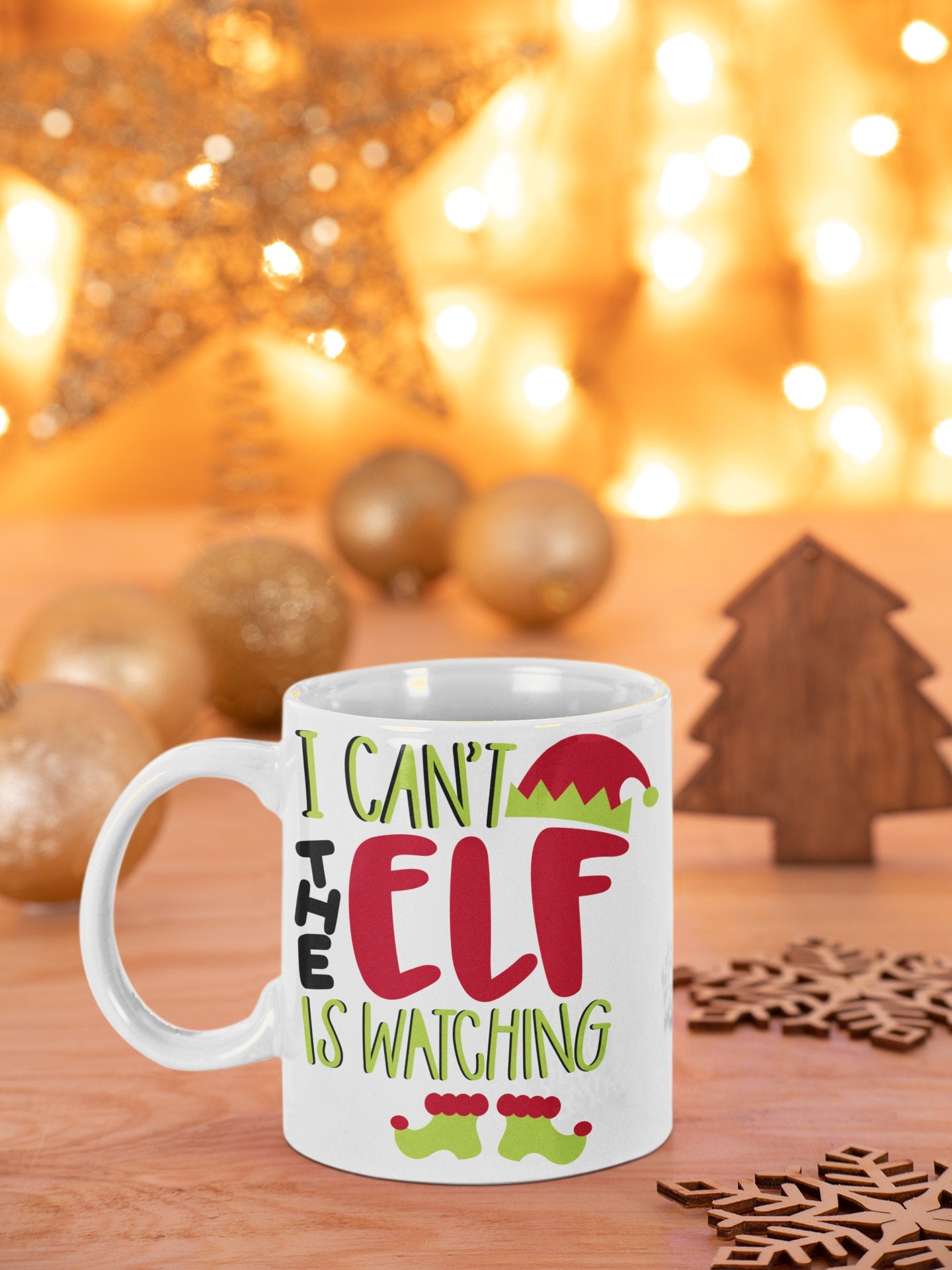 The elf is watching Holiday Christmas Mug