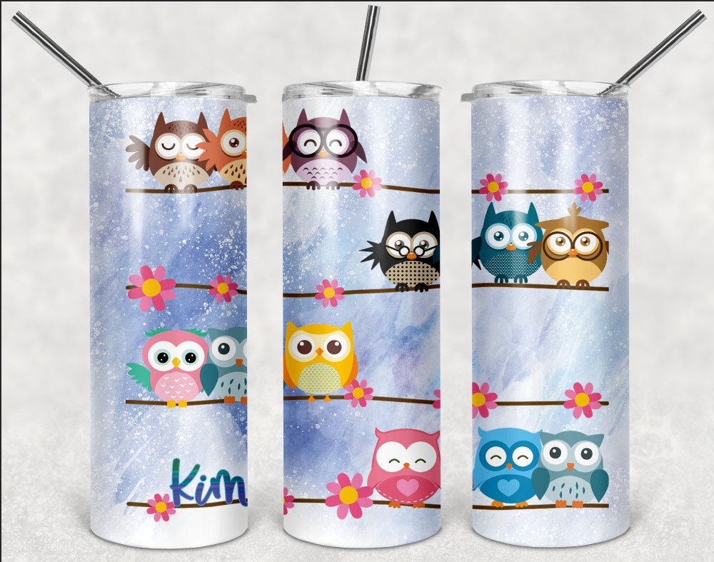 Owlsome Owl Personalized 20 oz skinny Tumbler