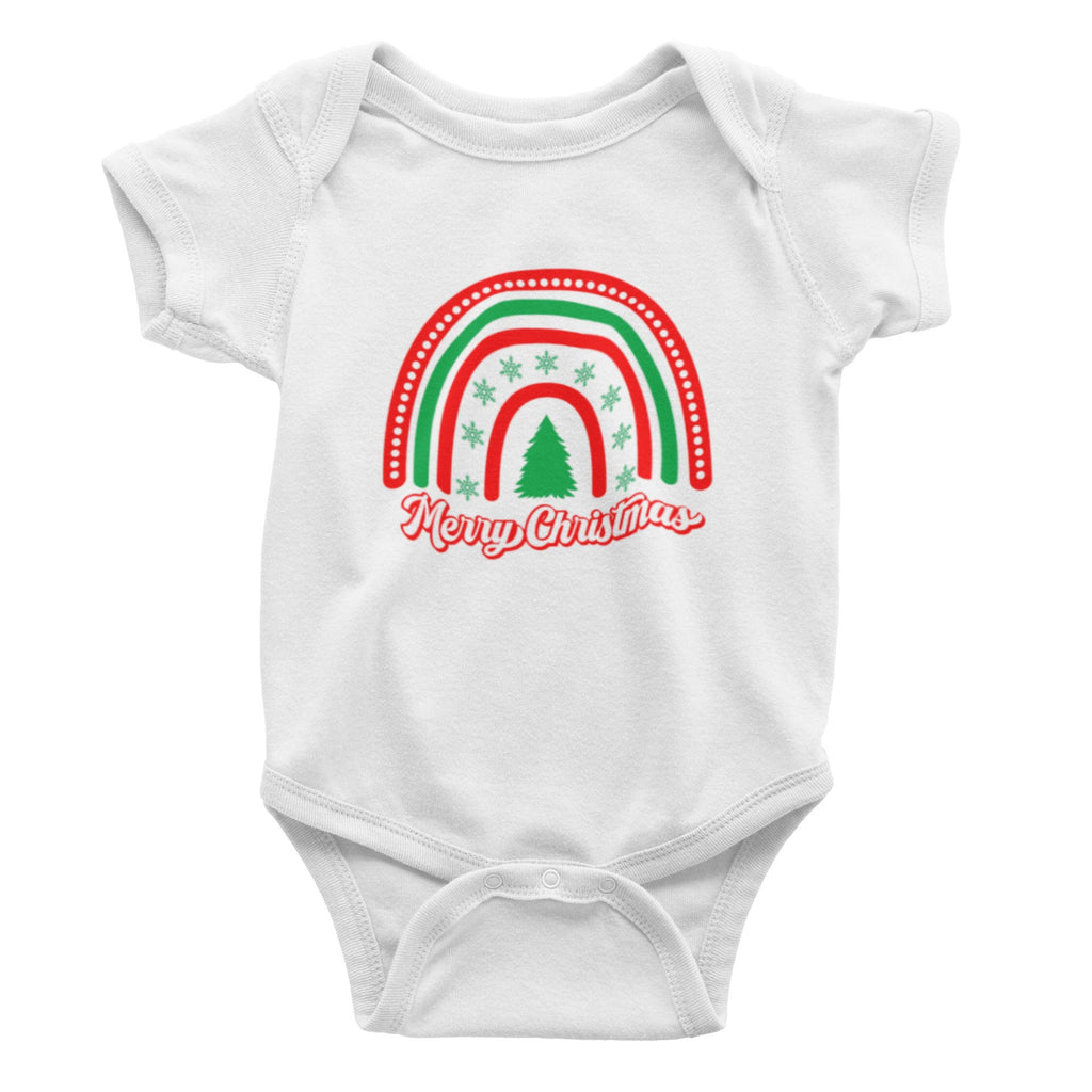 Merry Christmas Rainbow.. Christmas Baby Bodysuit/ Onesie