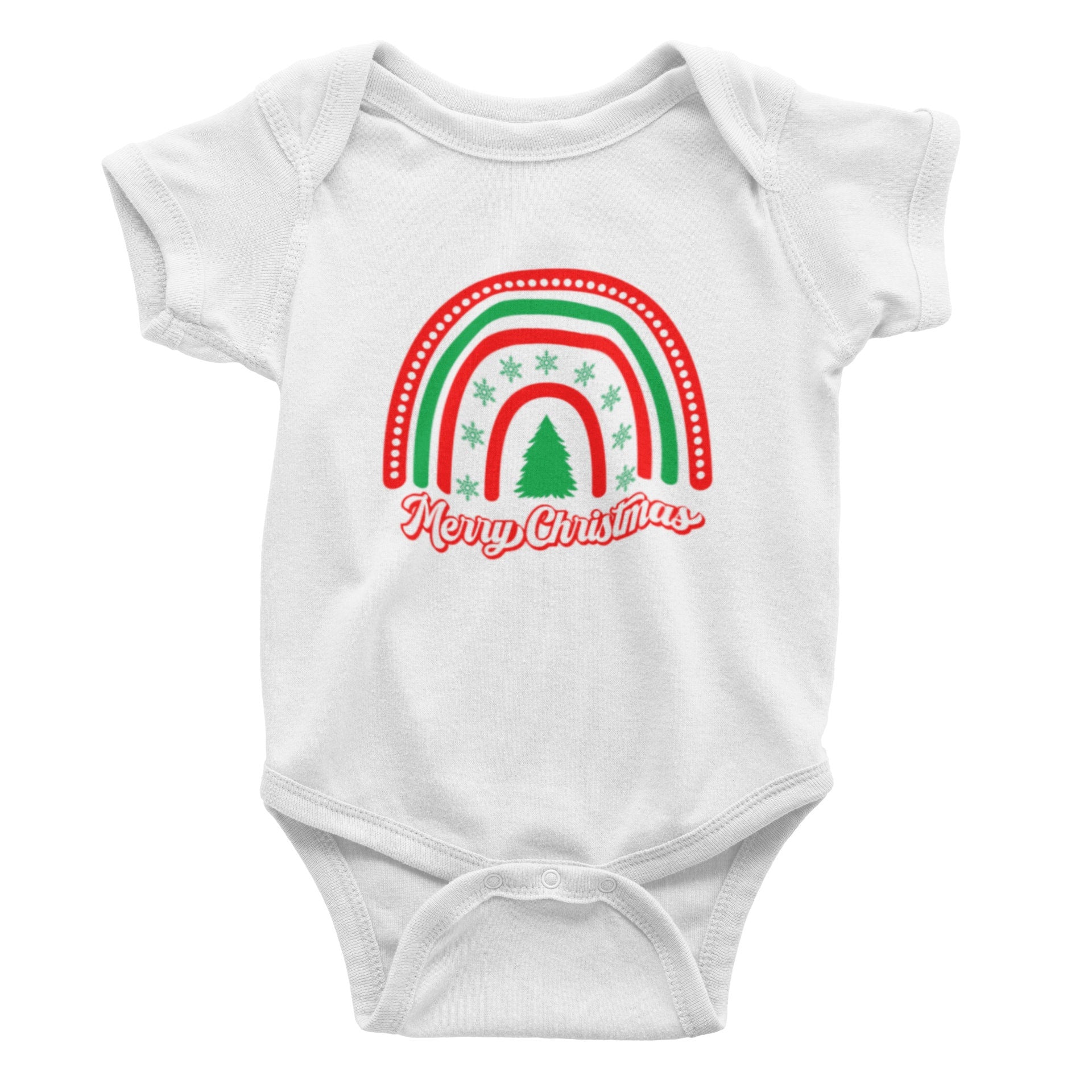 Merry Christmas Rainbow.. Christmas Baby Bodysuit/ Onesie