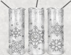 Snowflake Christmas Personalized 20 oz skinny Tumbler