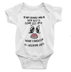 Grandma Come Get Me Your Daughter is Freaking Out baby bodysuit/onesie