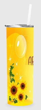 Sunflower Personalized 20 oz skinny Tumbler