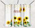 Sunflower 2 Personalized 20 oz skinny custom insulated Tumbler