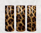 Animal Print - Leopard, Cheetah, Zebra Personalized 20 oz skinny Tumbler
