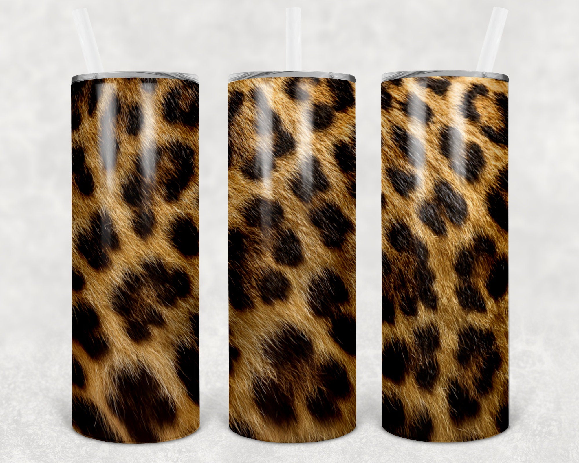 Animal Print - Leopard, Cheetah, Zebra Personalized 20 oz skinny Tumbler