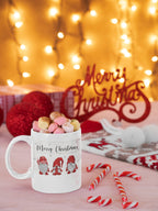 Gnome - blue or red- Holiday Christmas Mug