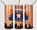 Sports Team Astros Cityscape Personalized 20 oz skinny Tumbler