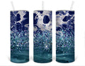 Marble Blue Personalized 20 oz skinny Tumbler