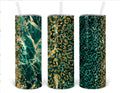 Emerald animal print Personalized 20 oz skinny Tumbler