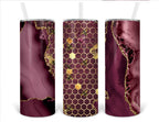 Personalized Ruby Bee Skinny Tumbler | Floral Stainless Steel Tumbler