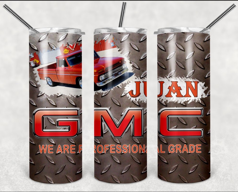 GMC Pickup Truck Personalized 20 oz skinny Tumbler