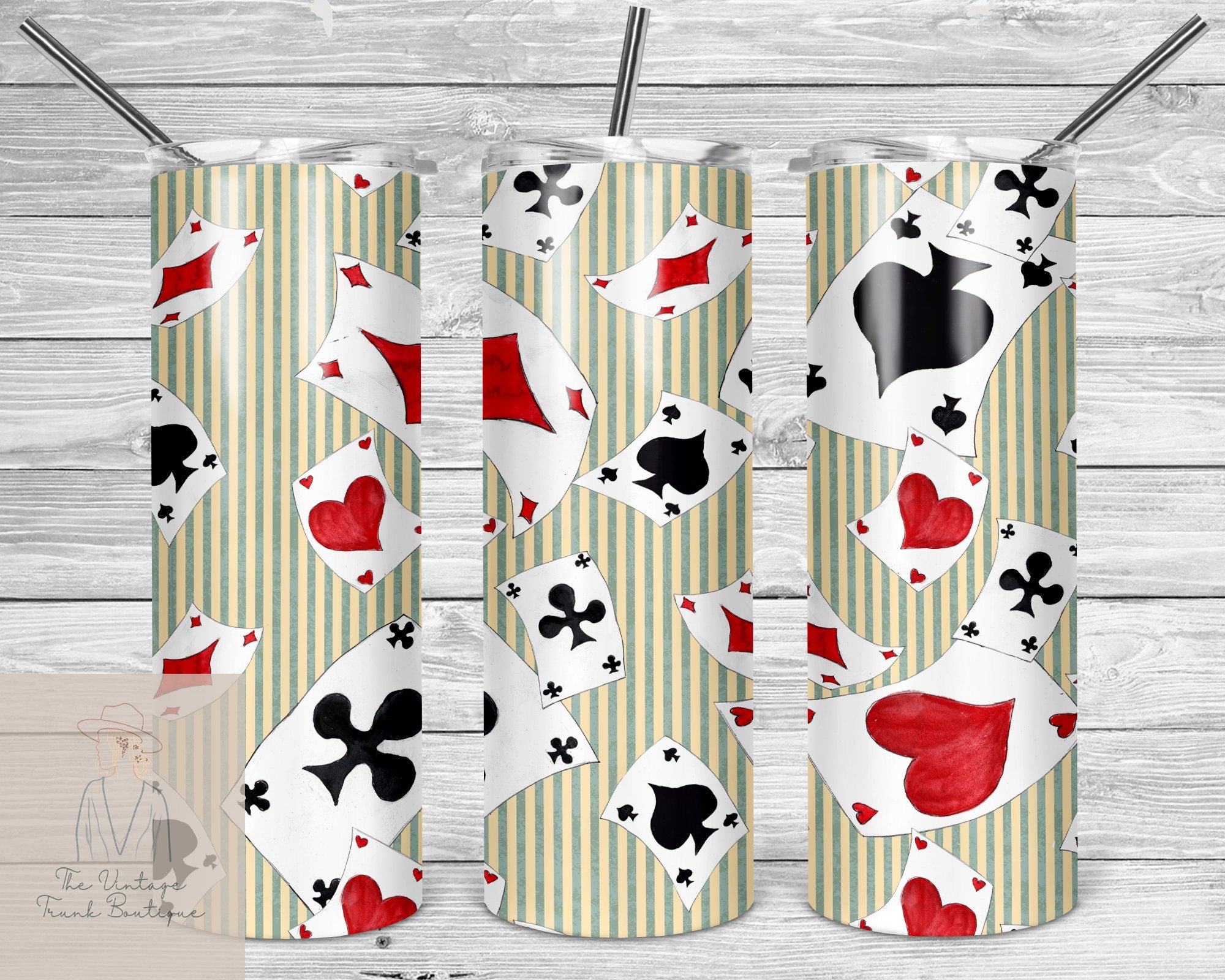 Alice in Wonderland Personalized 20 oz skinny Tumbler