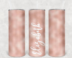 Colored Personalized 20 oz skinny Tumbler