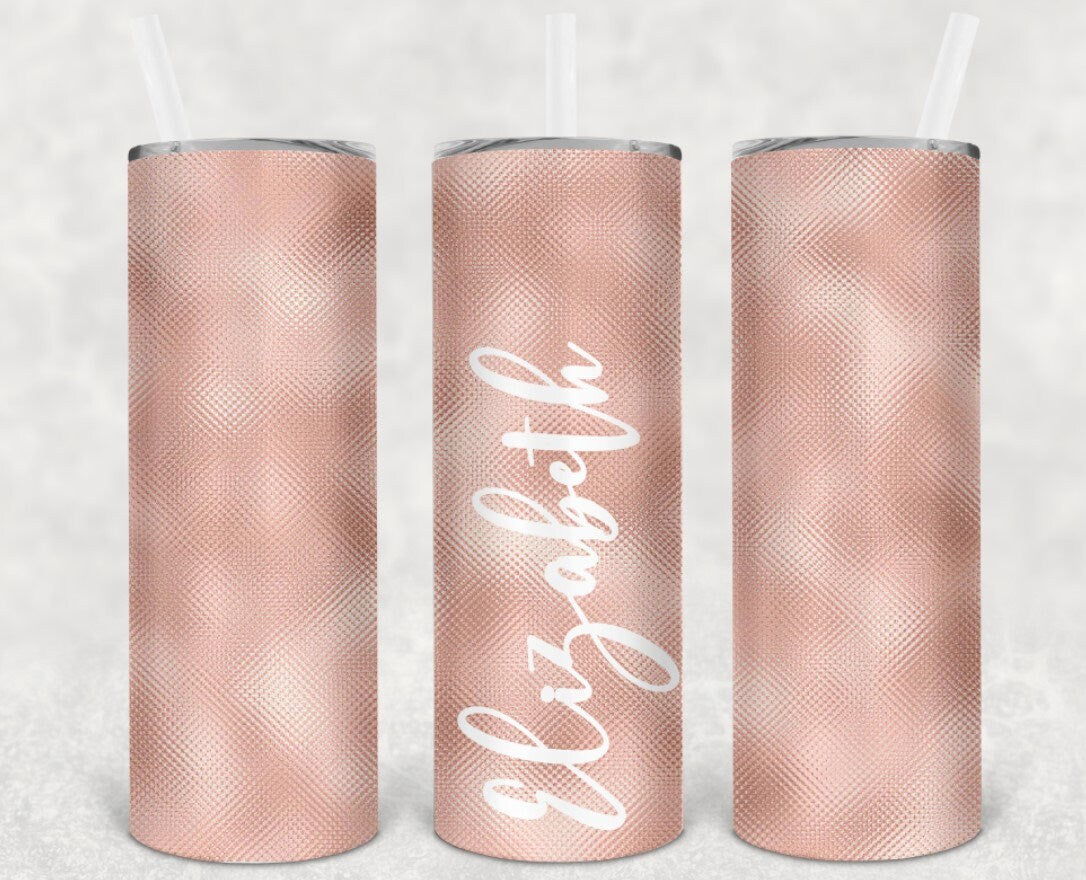 Colored Personalized 20 oz skinny Tumbler