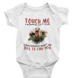 Touch Me Momma Slap You Baby Bodysuit - Funny Dino Onesie